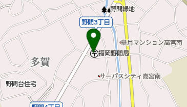 福岡野間郵便局の地図画像