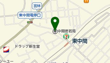 中間徳若郵便局の地図画像