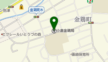 小倉金鶏郵便局の地図画像