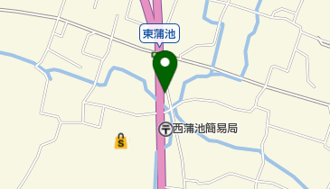 西蒲池簡易郵便局の地図画像