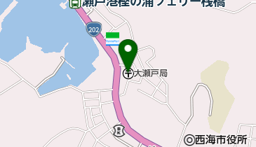 大瀬戸郵便局の地図画像