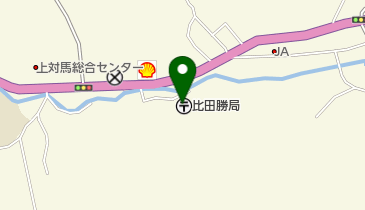 比田勝郵便局の地図画像