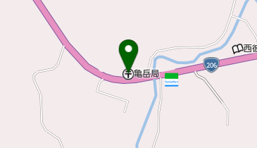 亀岳郵便局の地図画像