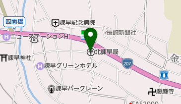 北諫早郵便局の地図画像