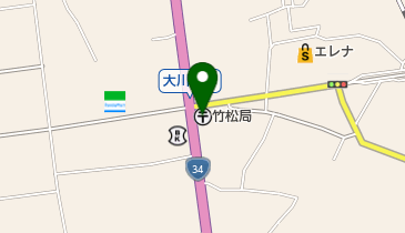 竹松郵便局の地図画像