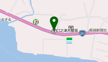 口之津大屋郵便局の地図画像