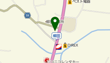 柳田簡易郵便局の地図画像