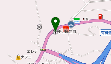 小迎簡易郵便局の地図画像