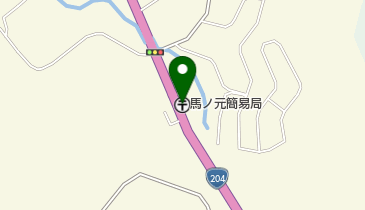 馬ノ元簡易郵便局の地図画像