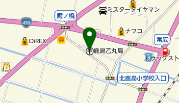 鹿島乙丸郵便局の地図画像