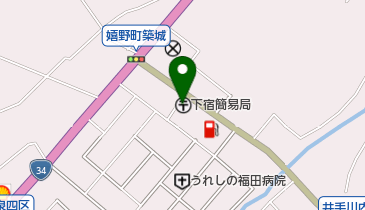 下宿簡易郵便局の地図画像