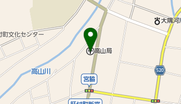 高山郵便局の地図画像