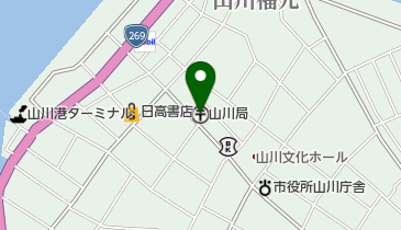 山川郵便局の地図画像