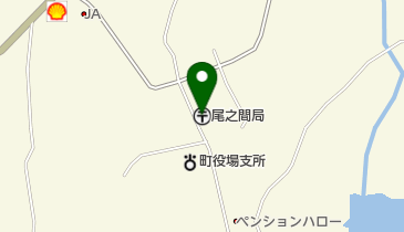 尾之間郵便局の地図画像