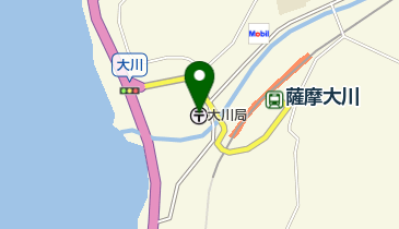 大川郵便局の地図画像