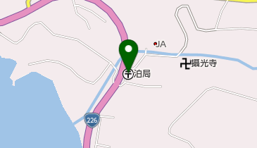 泊郵便局の地図画像