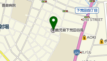 鹿児島下荒田四郵便局の地図画像