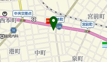 枕崎中町郵便局の地図画像