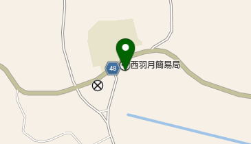 西羽月簡易郵便局の地図画像