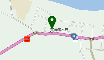 赤尾木郵便局の地図画像