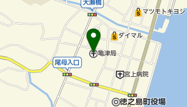 亀津郵便局の地図画像