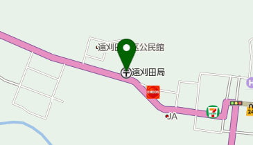 遠刈田郵便局の地図画像