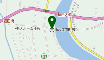 仙台福田町郵便局の地図画像