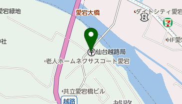 仙台越路郵便局の地図画像