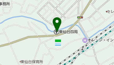 東仙台四郵便局の地図画像