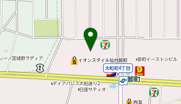 イオンスタイル仙台卸町内郵便局の地図画像