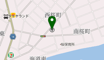 大河原桜町郵便局の地図画像