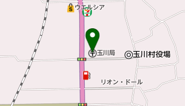 玉川郵便局の地図画像