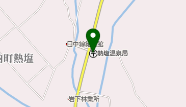 熱塩温泉郵便局の地図画像