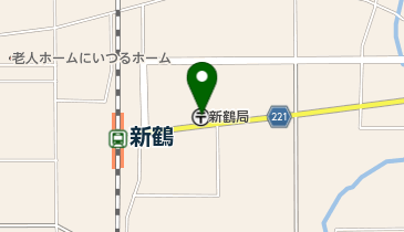 新鶴郵便局の地図画像