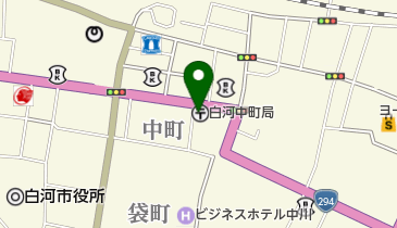 白河中町郵便局の地図画像