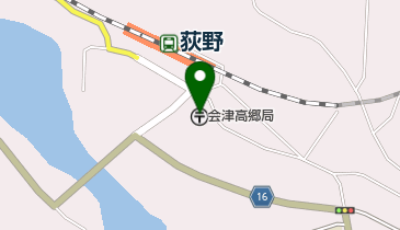 会津高郷郵便局の地図画像