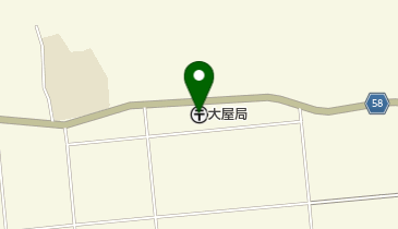 大屋郵便局の地図画像