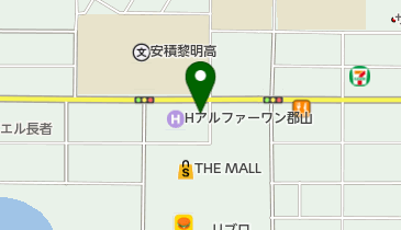郡山長者郵便局の地図画像