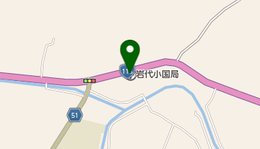 岩代小国郵便局の地図画像