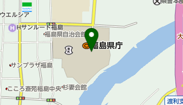 福島県庁内郵便局の地図画像
