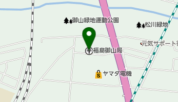 福島御山郵便局の地図画像
