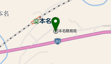 本名簡易郵便局の地図画像