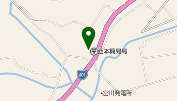 西本簡易郵便局の地図画像