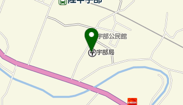 宇部郵便局の地図画像