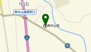 奥中山郵便局の地図画像