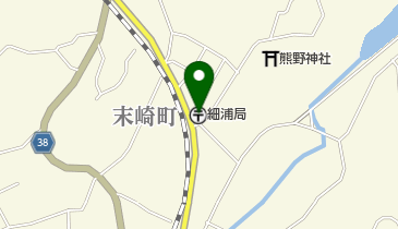 細浦郵便局の地図画像