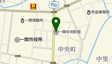 一関中央町郵便局の地図画像