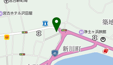 宮古新川町郵便局の地図画像