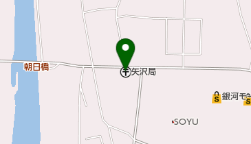 矢沢郵便局の地図画像