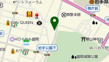盛岡内丸郵便局の地図画像
